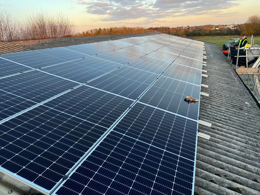 Commercial solar installation